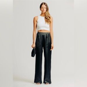 Torn by Ronny Kobo Black Wide Leg Pants